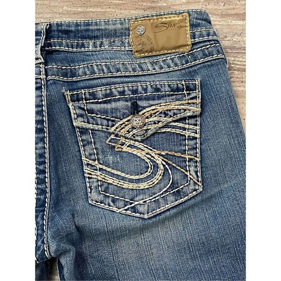 Silver Pioneer Bootcut Jeans Distressed Low Rise Women’s Sz W29 L35 - Picture 9 of 9